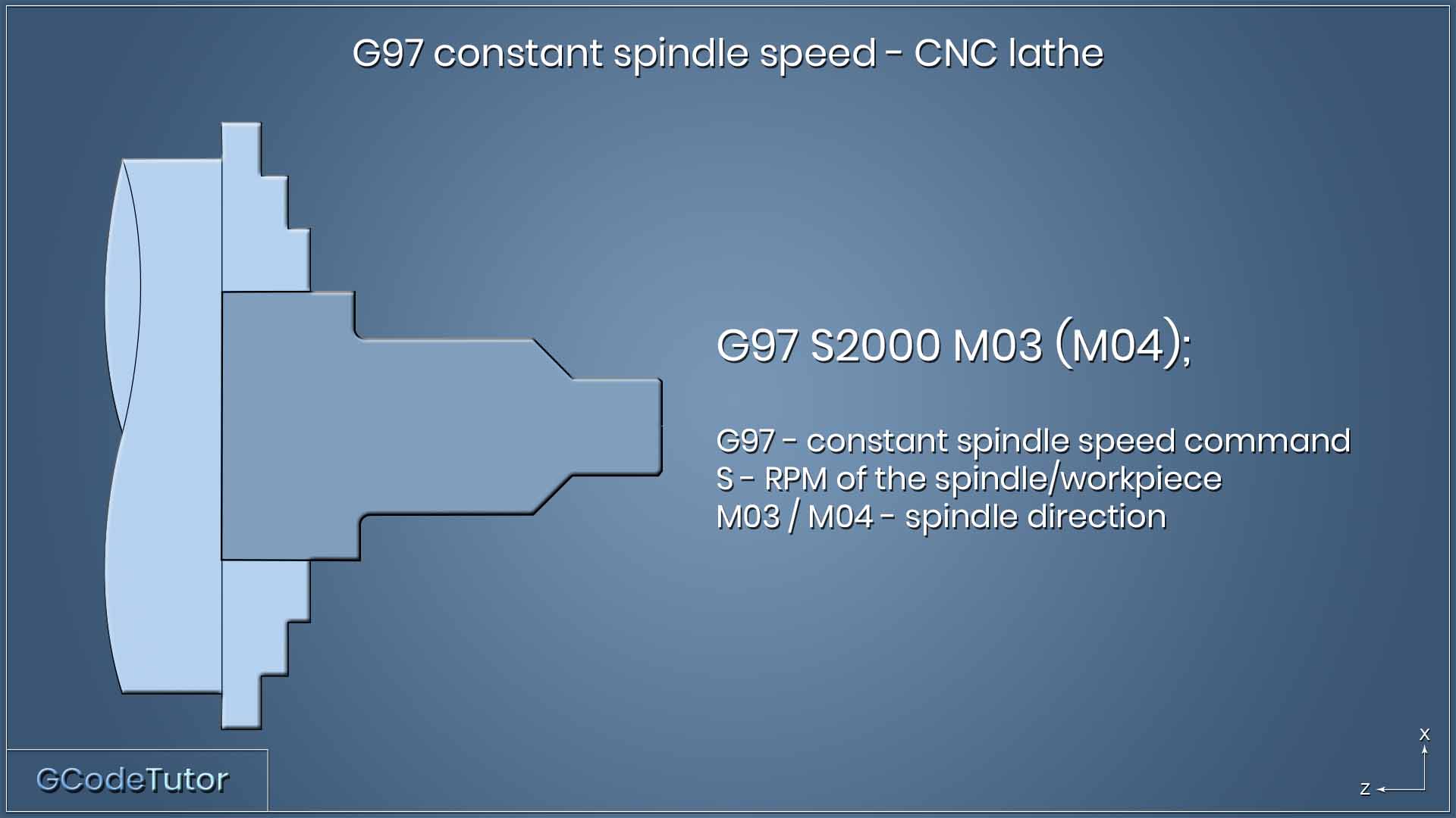 G97 constant spindle speed G97 constant spindle speed