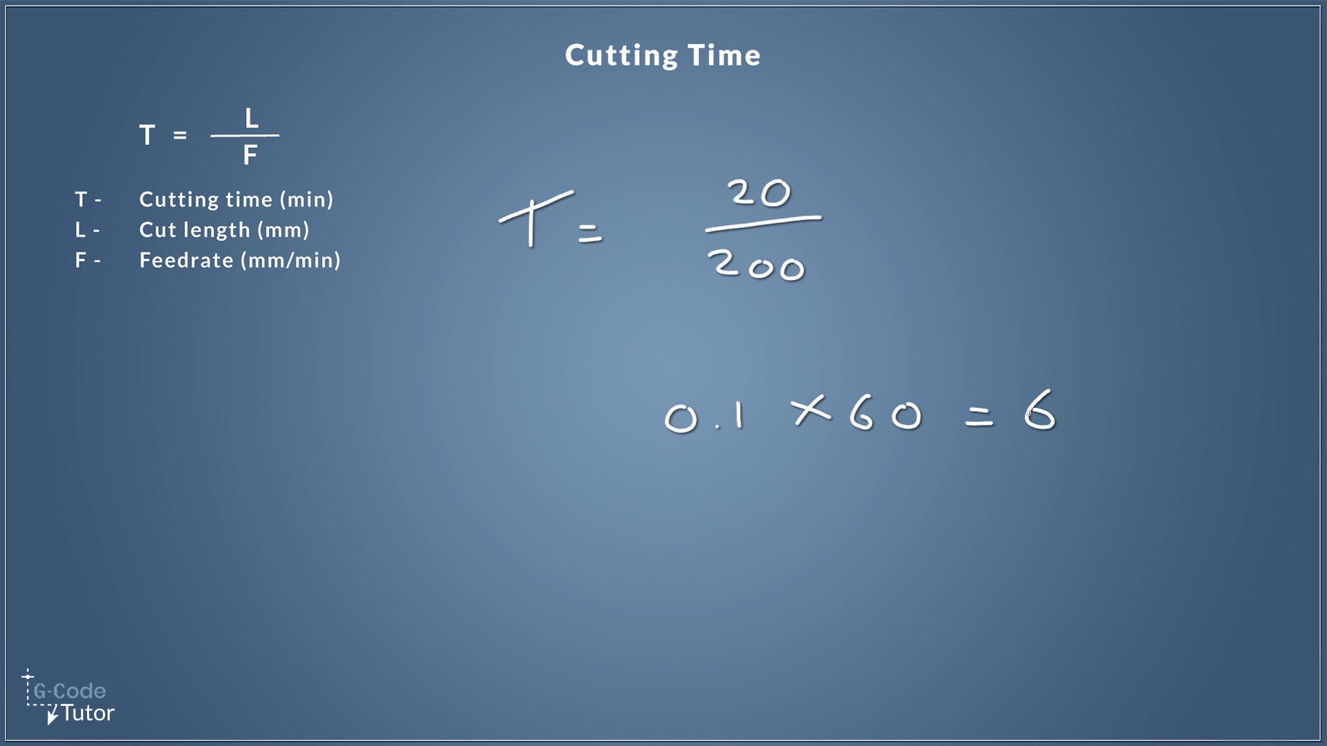 How to calculate cutting times How to calculate cutting times